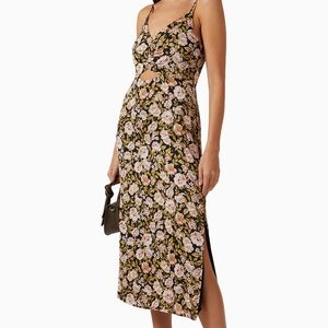MINKPINK Eliza Floral Print Midi Dress